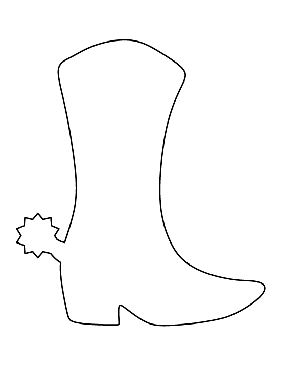 Free printable cowboy boot template