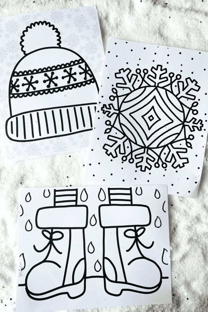 Winter coloring pages for kids