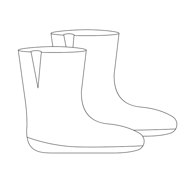 Rain boots doodle free stock vectors