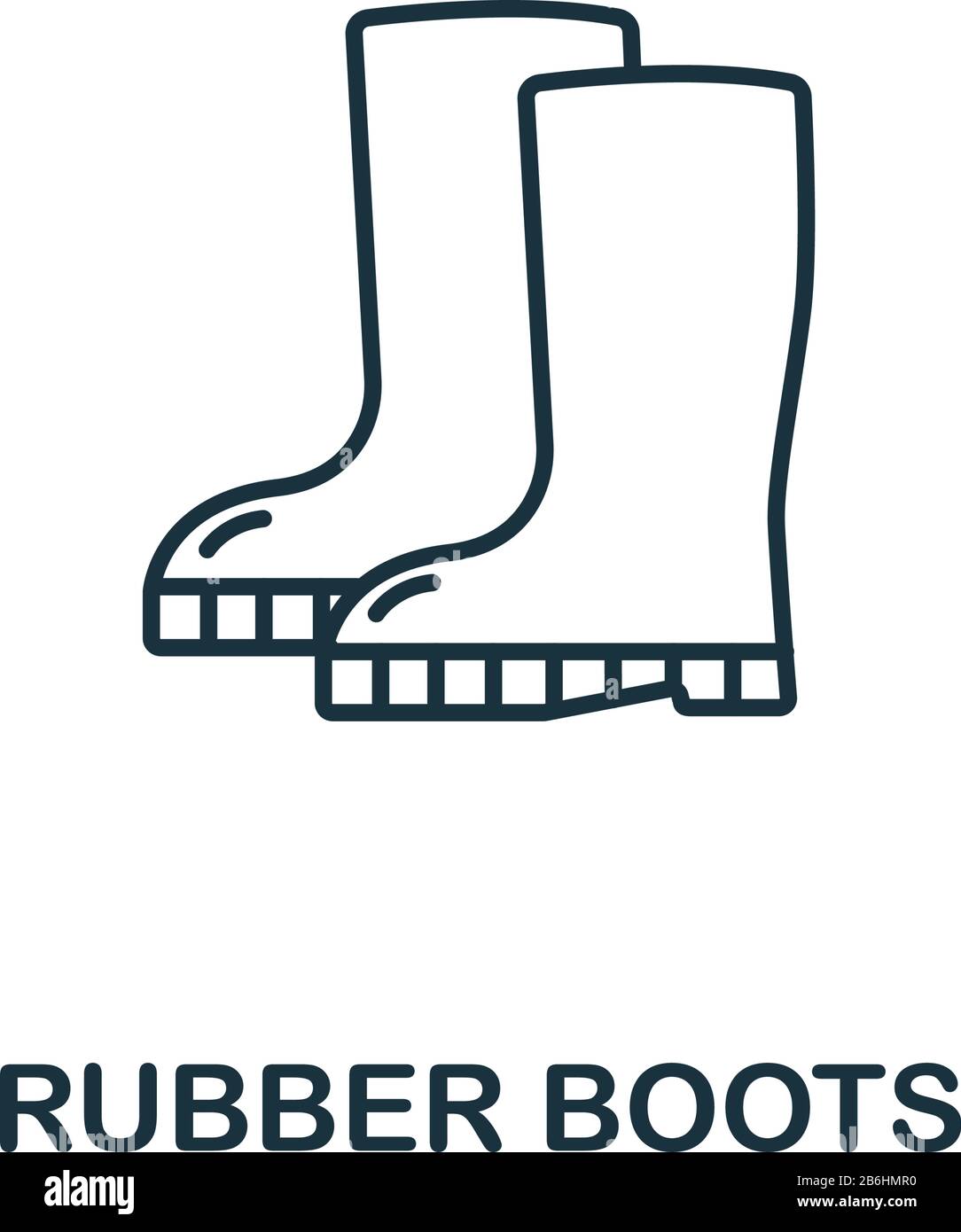 Rubber boots icon from garden collection simple line rubber boots icon for templates web design and infographics stock vector image art