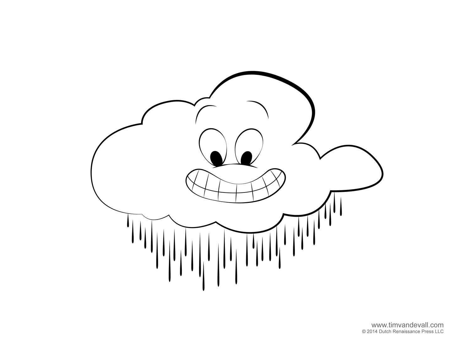 Rain cloud drawing â tims printables