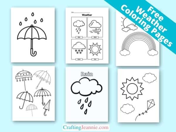 Weather coloring pages free printable