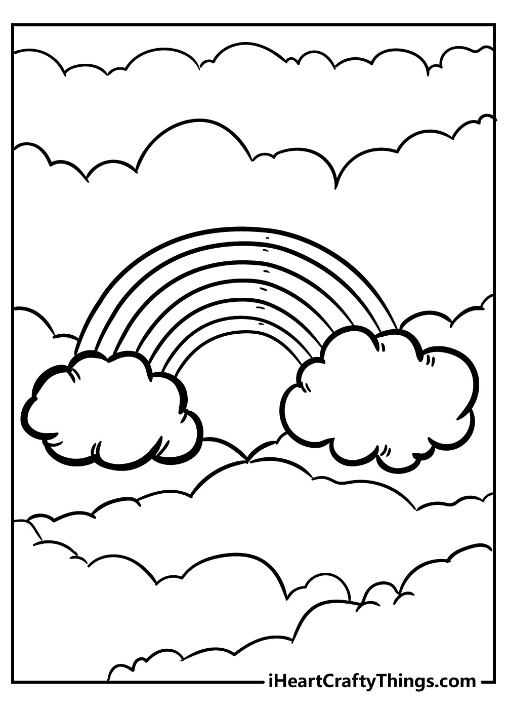 Rainbow coloring pages free printables