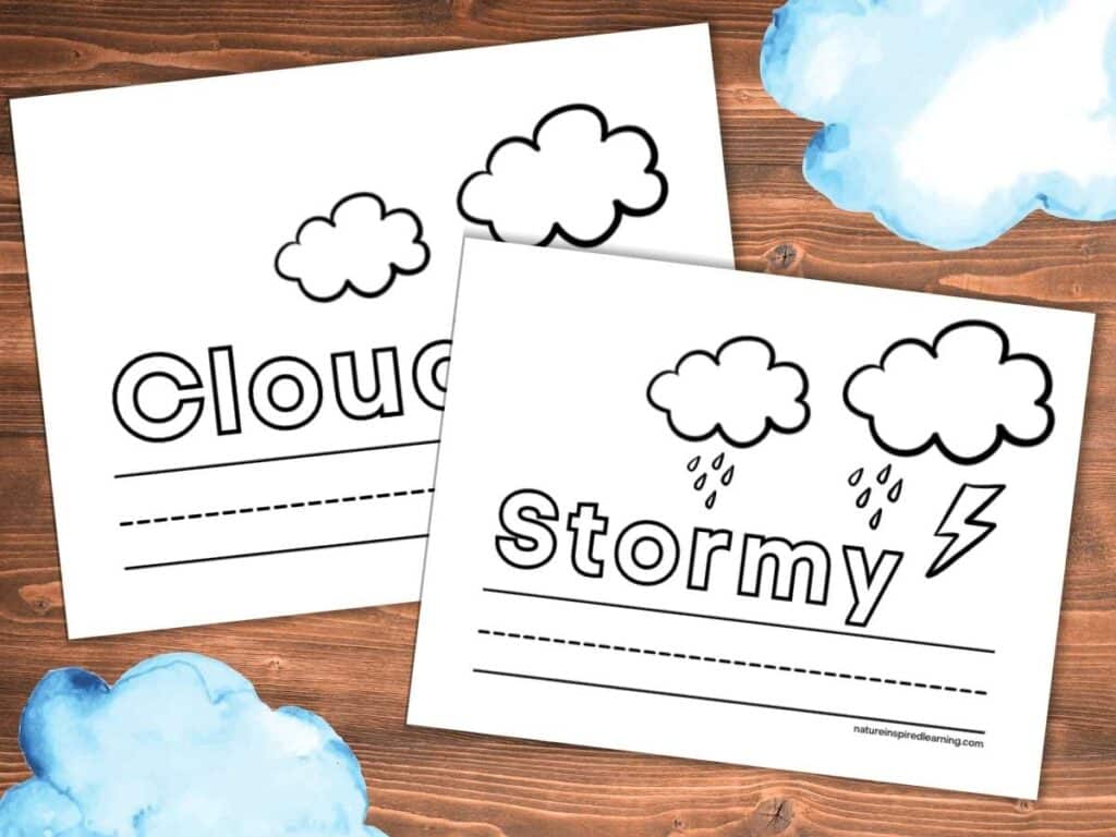 Cloud and storm coloring pages