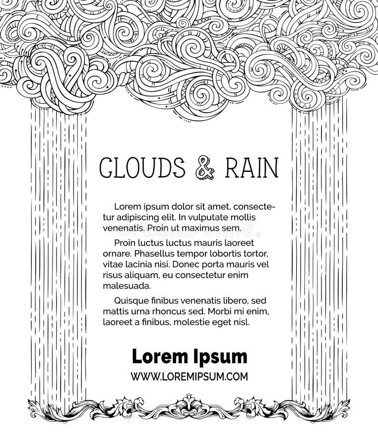 Cloud rain colouring stock illustrations â cloud rain colouring stock illustrations vectors clipart