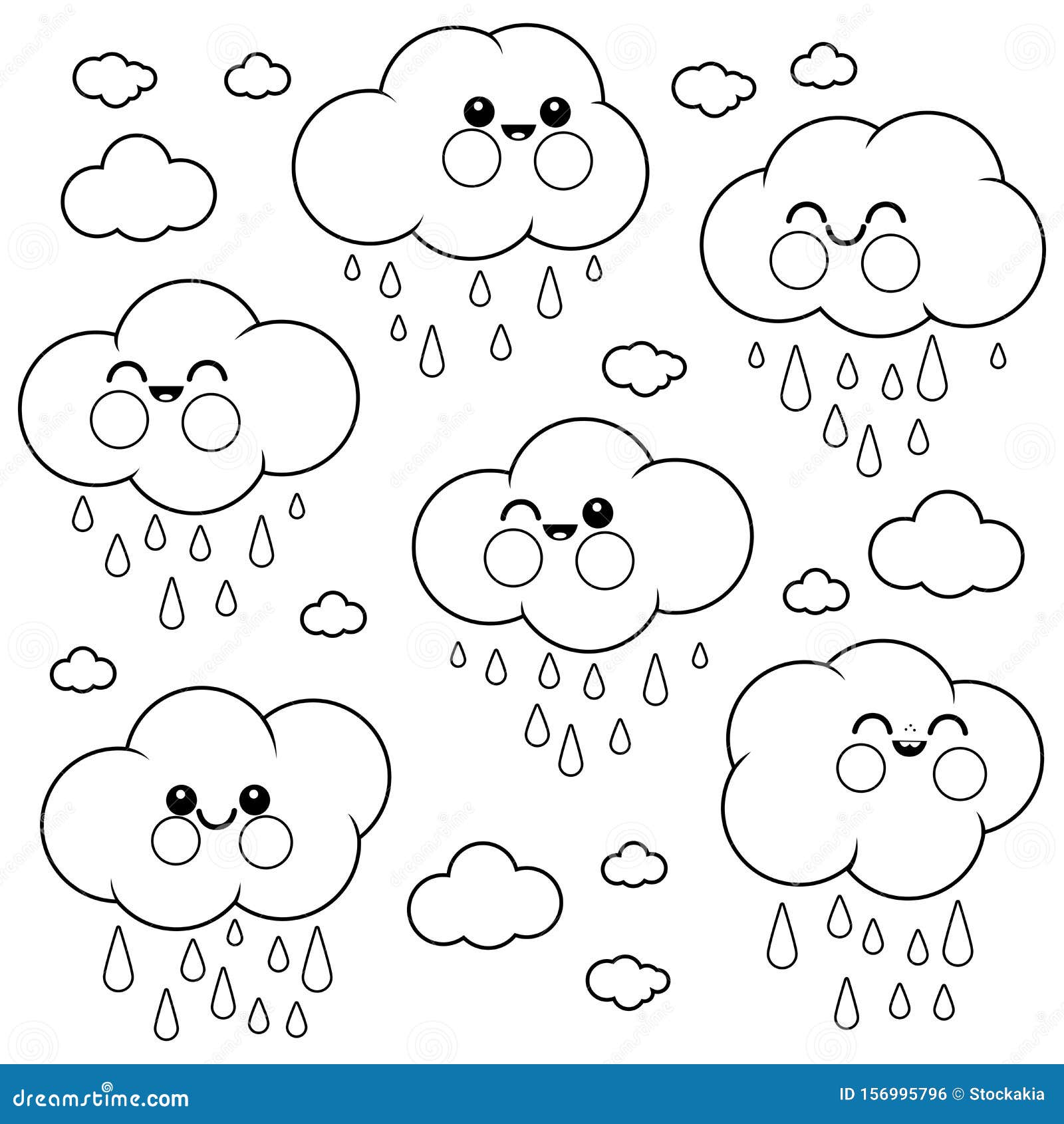 Rain drops coloring stock illustrations â rain drops coloring stock illustrations vectors clipart