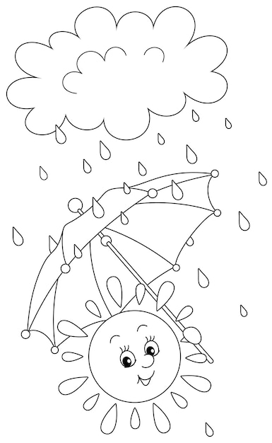 Rain coloring images