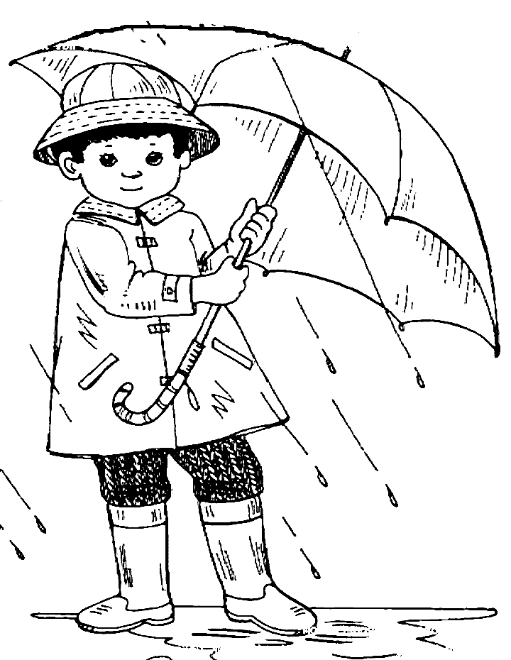 Rain coloring pages