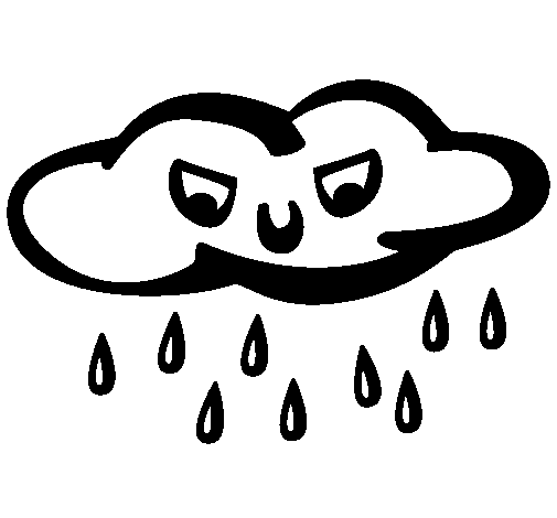 Rain coloring page