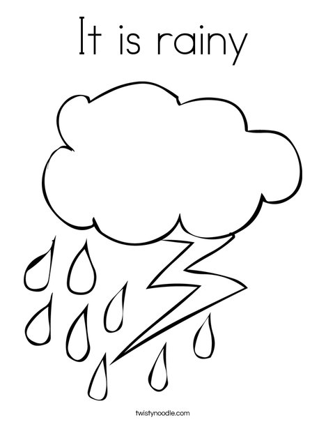 It is rainy coloring page