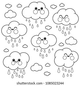 Rain coloring page images stock photos d objects vectors