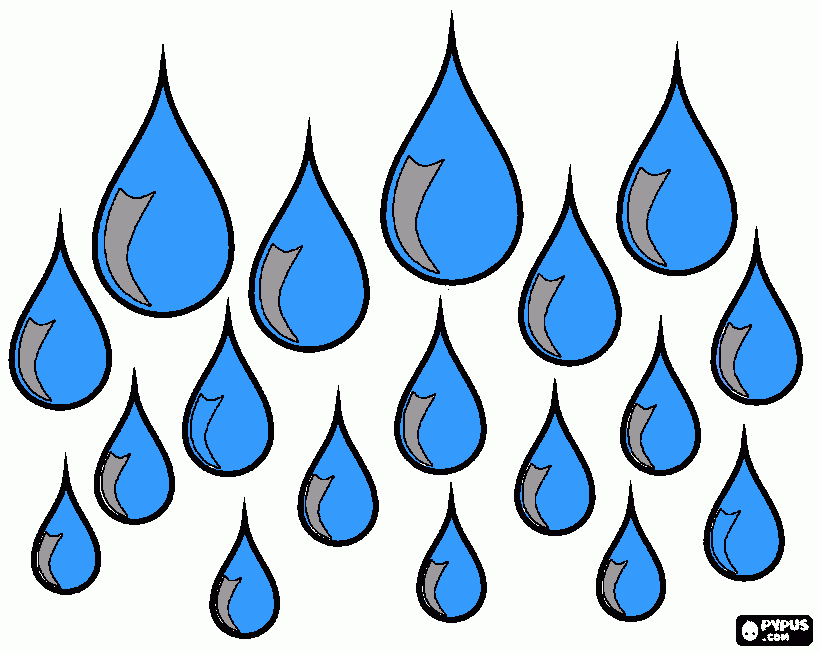 Raindrops coloring page printable raindrops