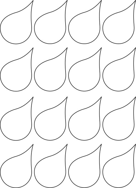 Raindrop coloring page printable