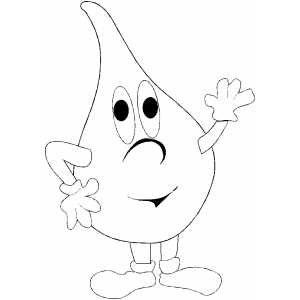 Rain drop waving coloring page