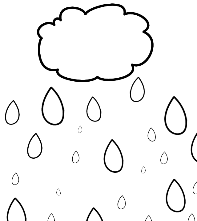 Printable raindrop coloring pages