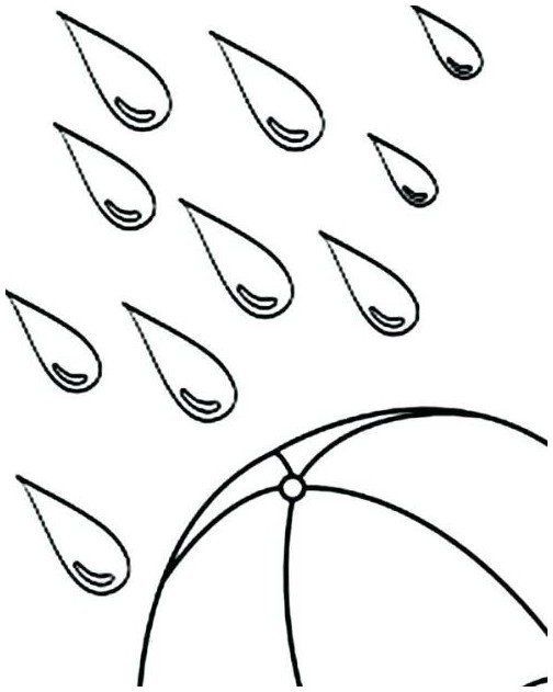 Rain drop coloring page spring coloring pages coloring pages umbrella coloring page