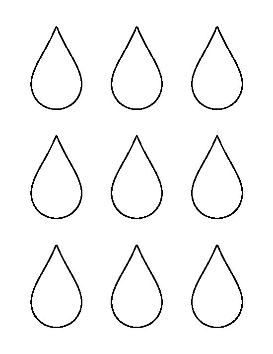 Printable small raindrop template templates printable free template printable crafts