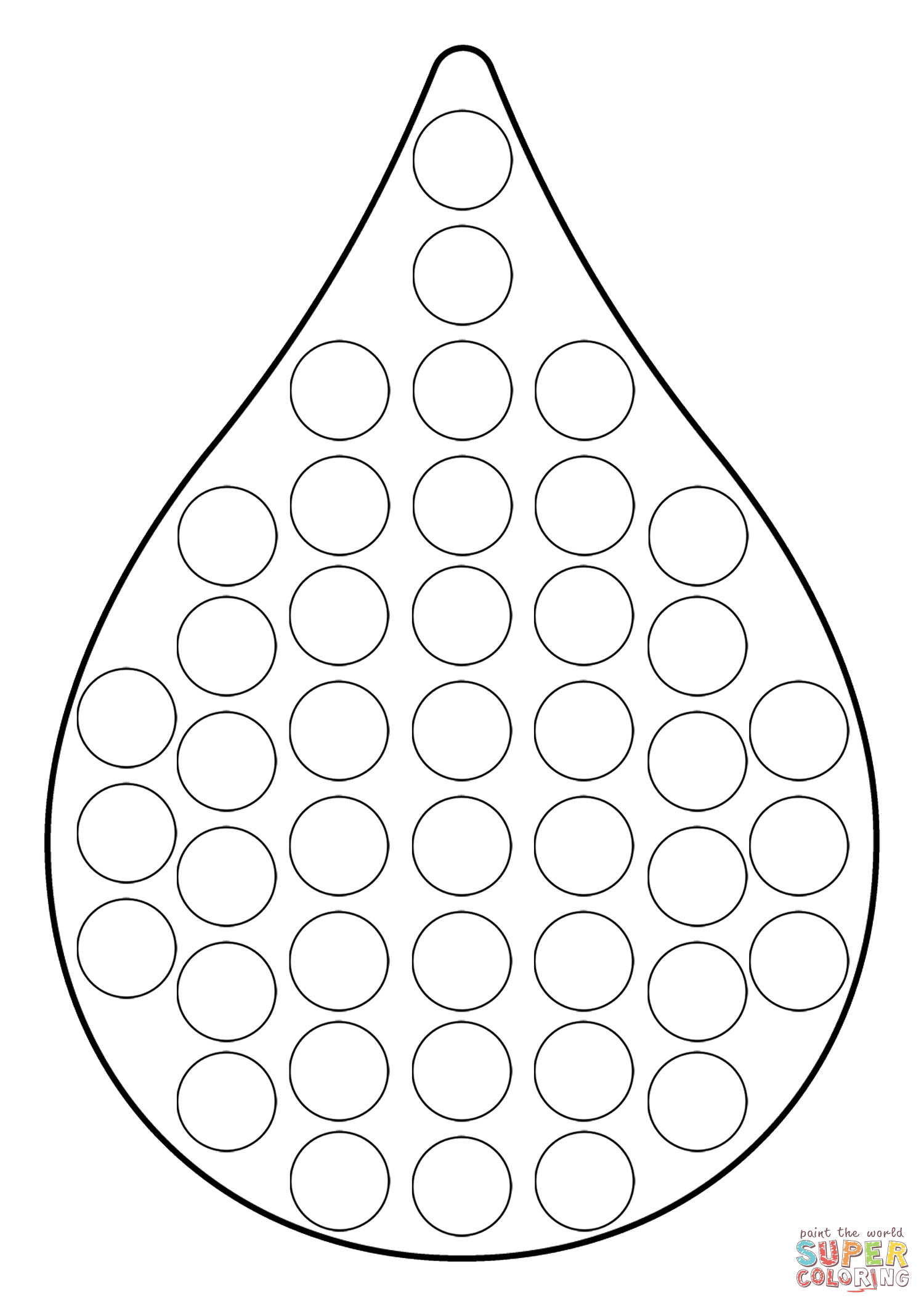 Drop dot art coloring page free printable coloring pages