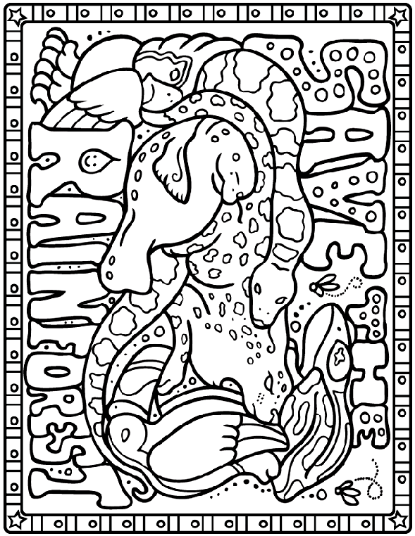 Save the rainforest coloring page