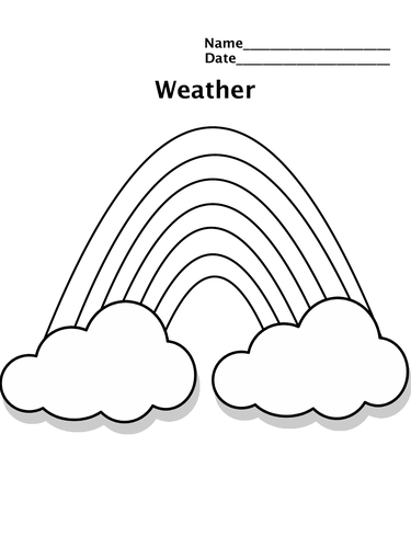 Weather coloring sheets