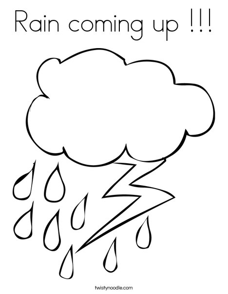 Rain ing up coloring page