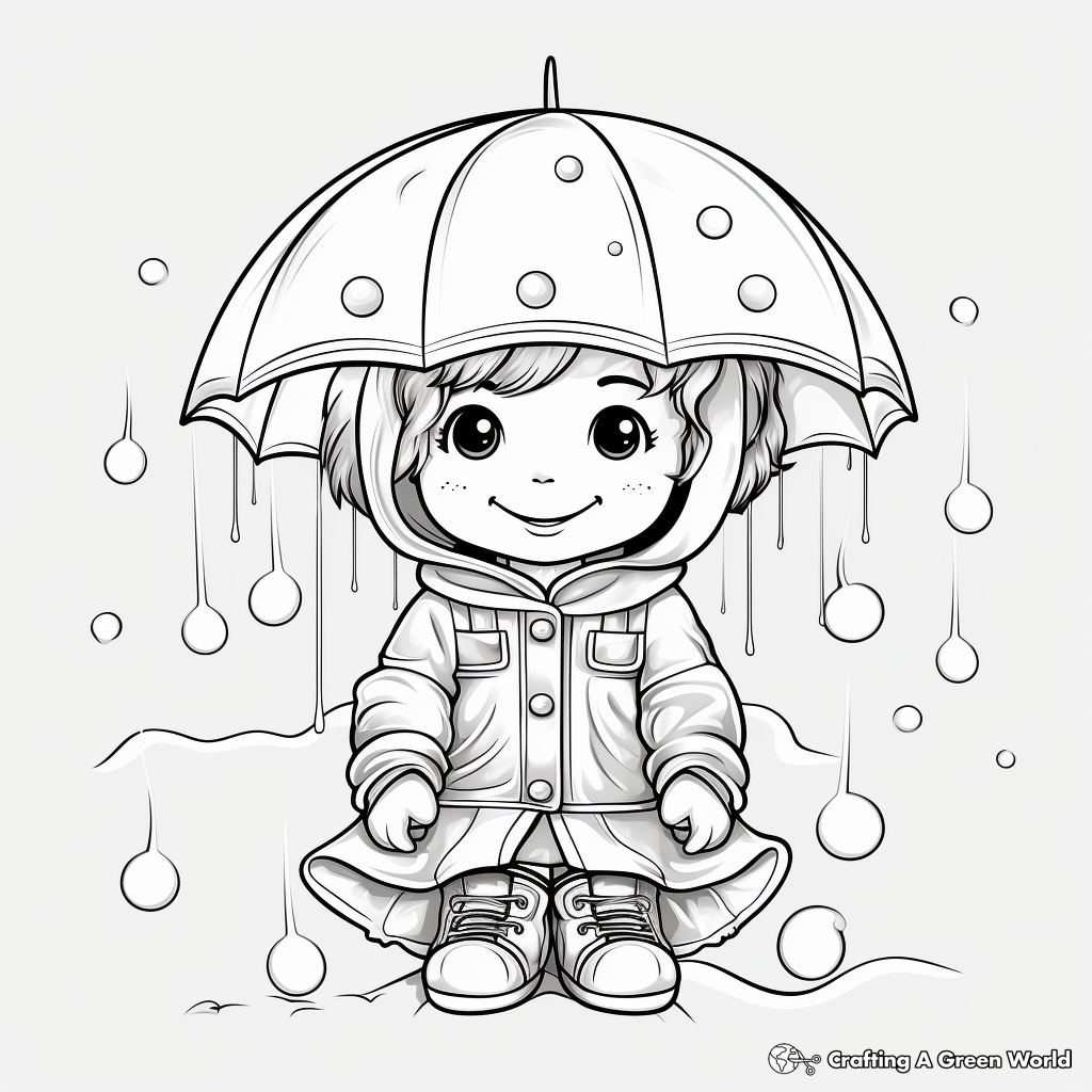 Rain coloring pages