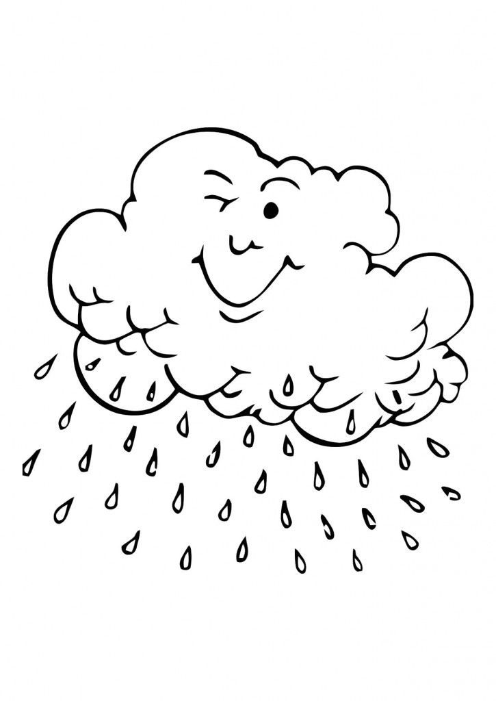 Rain coloring pages