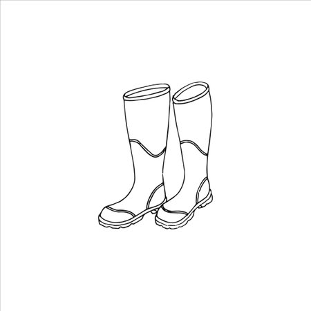 Rain boots drawing black white stock illustrations cliparts and royalty free rain boots drawing black white vectors