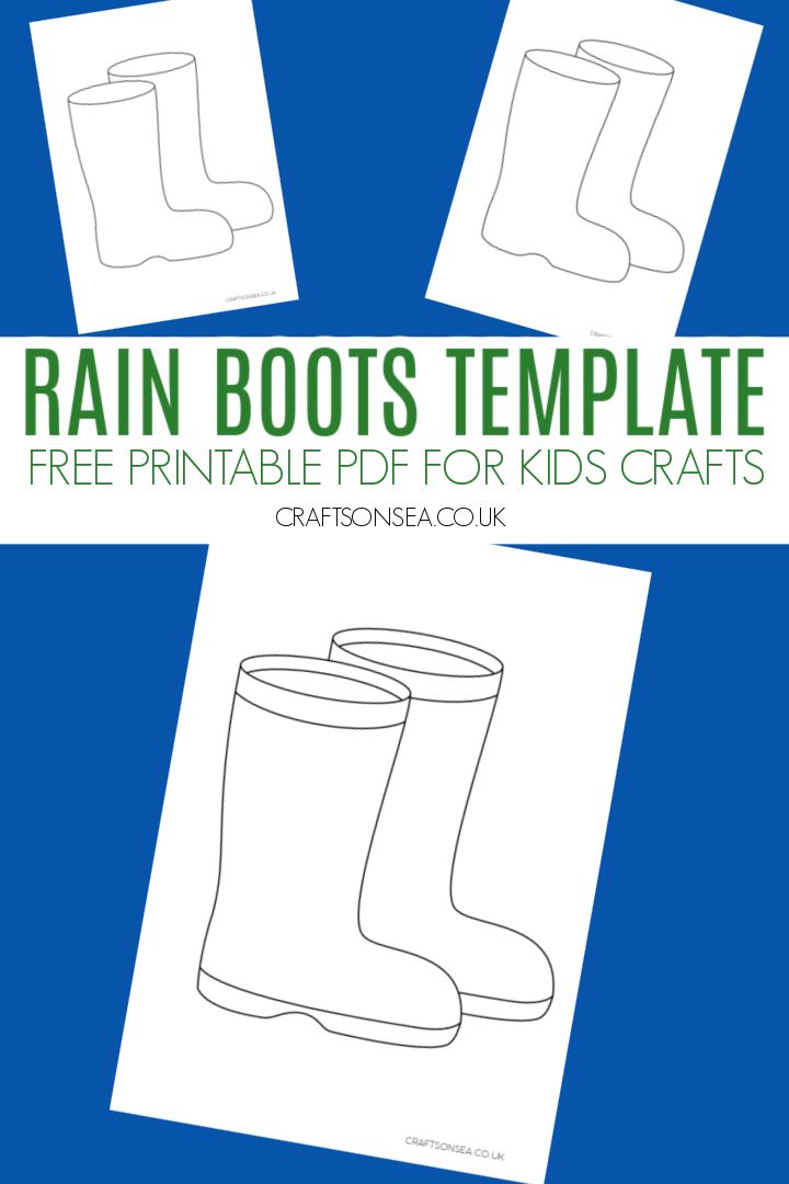 Rain boots template free printable pdf rain boots templates printable free weather crafts