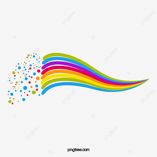 Abstract rainbow line design element Royalty Free Vector