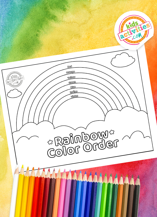 Learn the colors of the rainbow with this fun printable