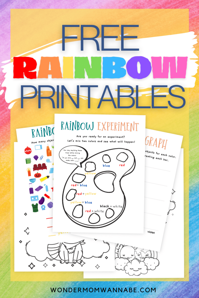 Free printable rainbow worksheets and coloring pages