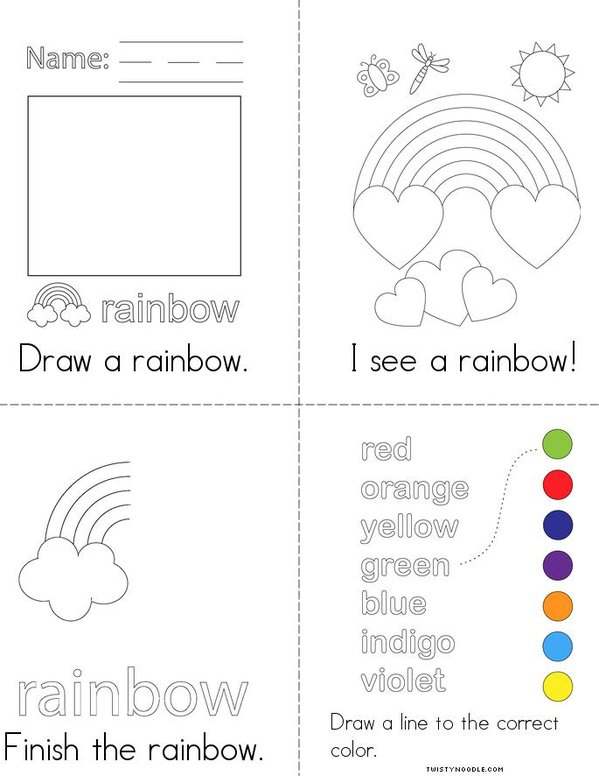 Rainbow activity book