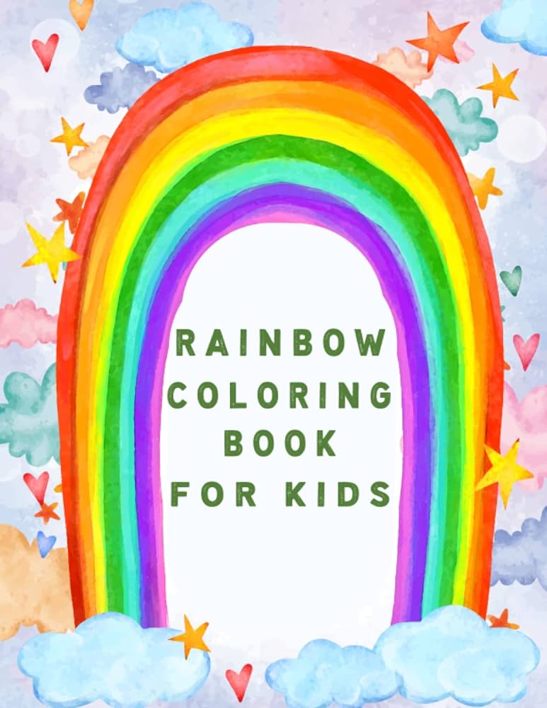 Rainbow loring book for kids rainbow brite anxiety loring books for children boys girls designed to relax and calm about drawings natural bohu rainbow loring pages activity sheets presents