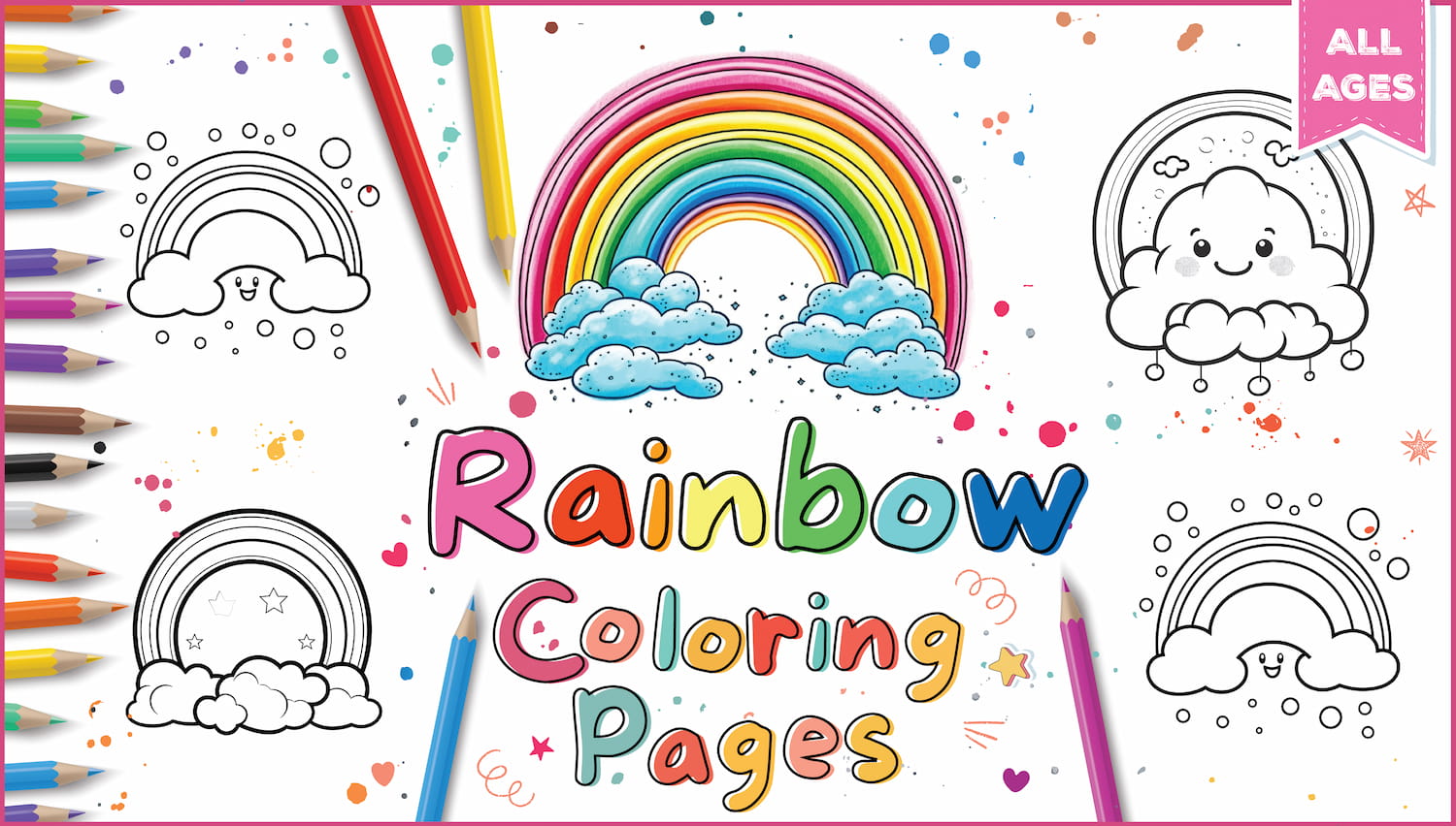 Best rainbow coloring pages to brighten your day