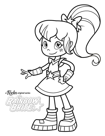 Rainbow brite coloring page