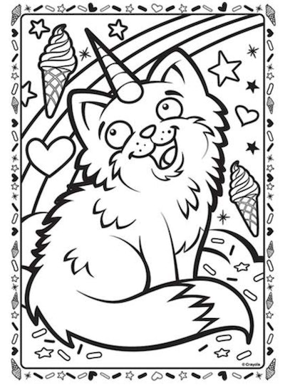 Free cat coloring pages for feline fans