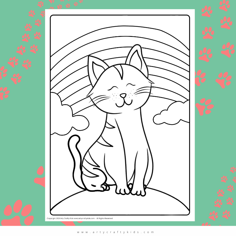 Cat coloring pages for kids arty crafty kids