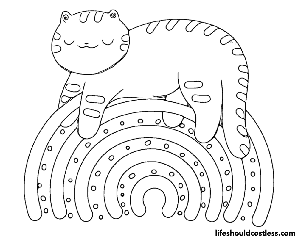 Rainbow coloring pages free printable pdf templates