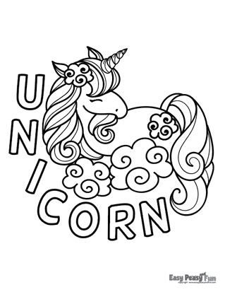 Unicorn coloring pages