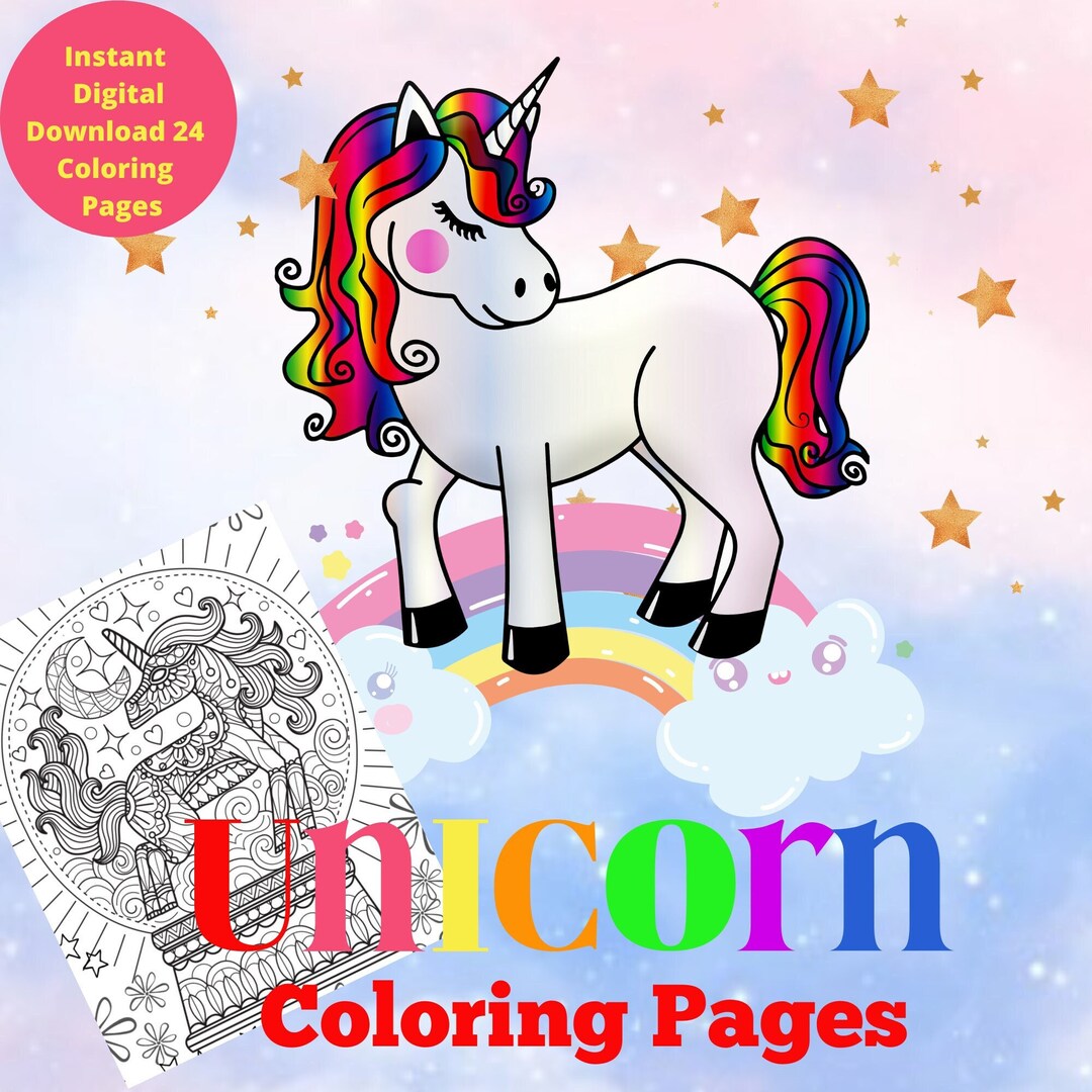 Unicorn coloring pages