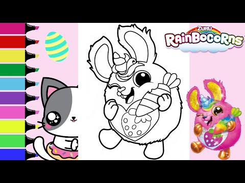 Coloring rainbocorns pets cute bunnycorn hopcorn coloring book page sprinkled donuts jr