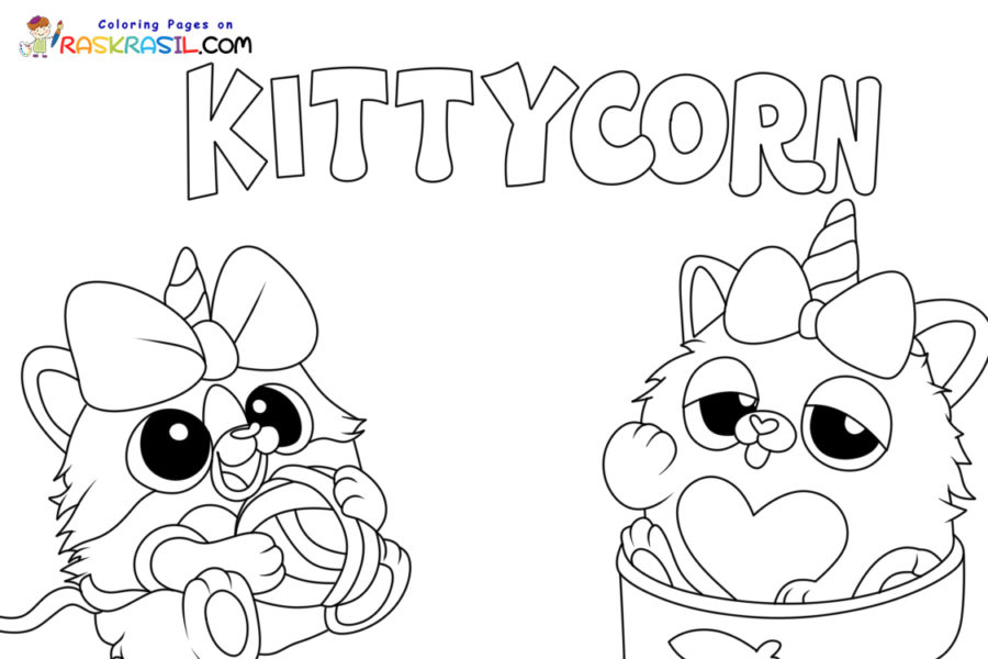 Kittycorn coloring pages