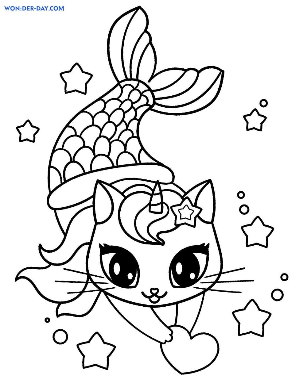 Kittycorn coloring pages printable for free download