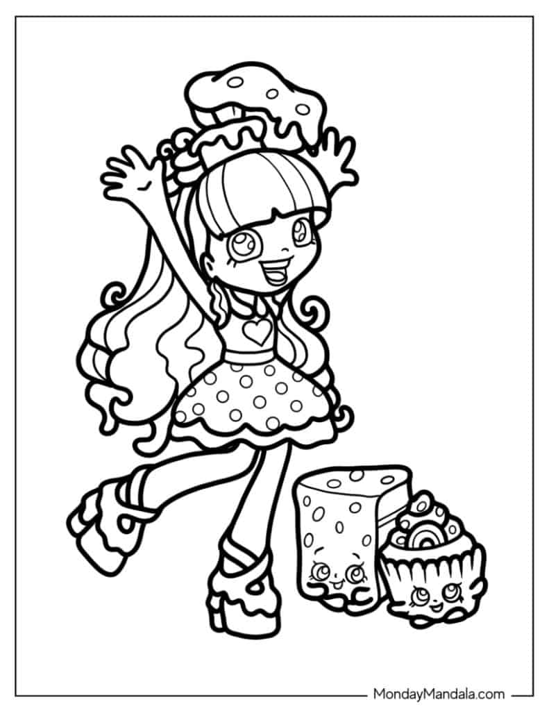 Shopkins coloring pages free pdf printables