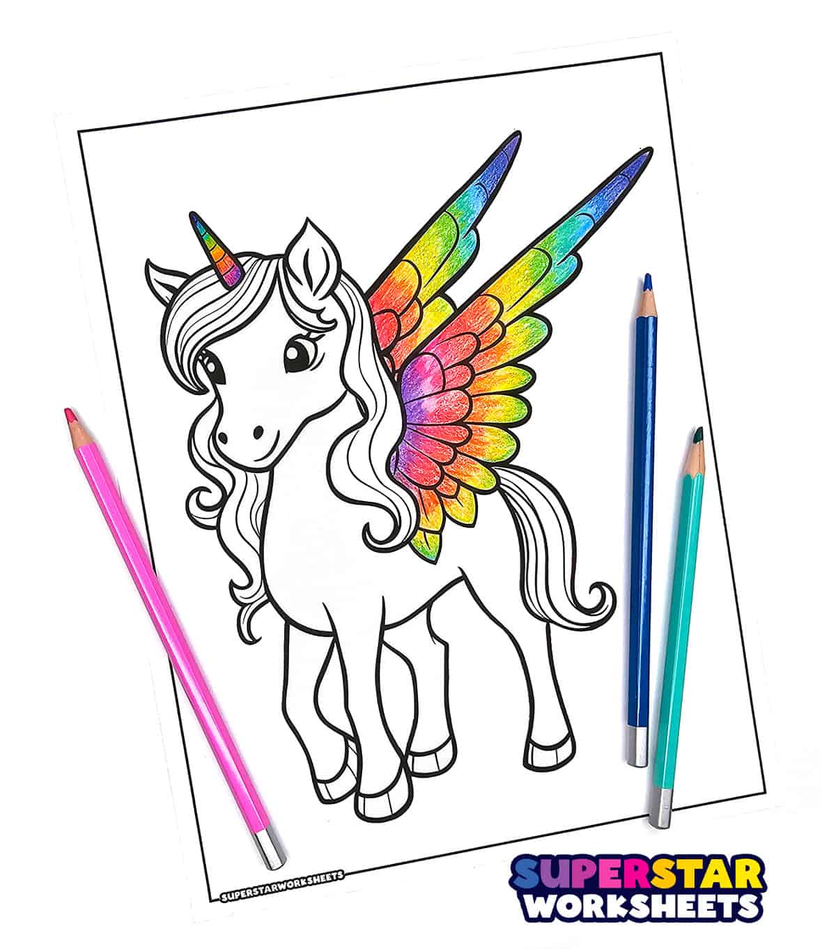 Unicorn coloring pages