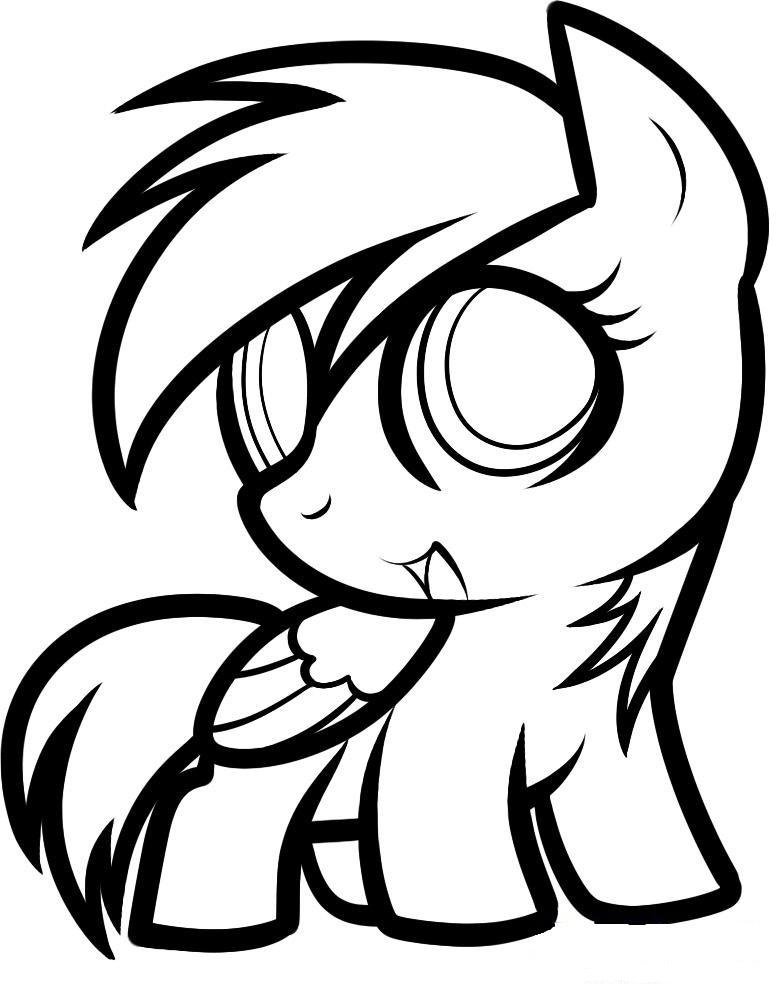 Rainbow dash coloring pages printable for free download