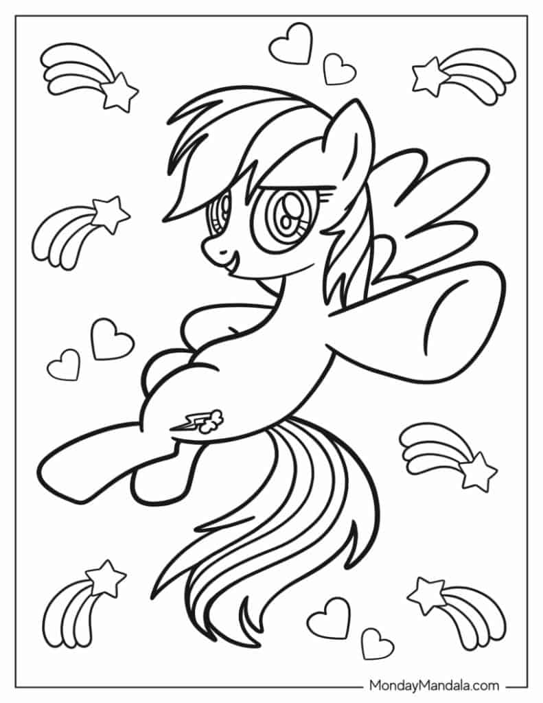 My little pony coloring pages free pdf printables