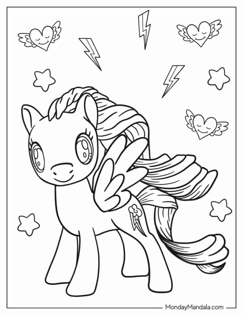 My little pony coloring pages free pdf printables