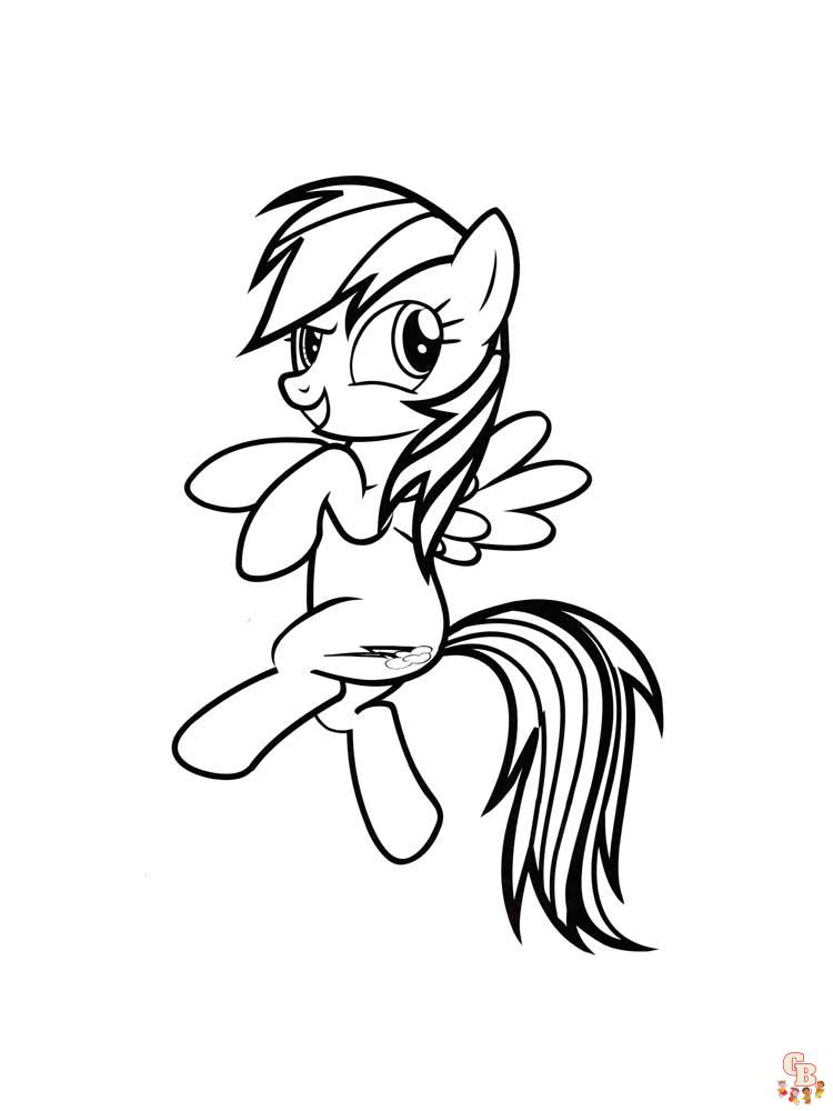 Rainbow dash coloring pages printable and free coloring